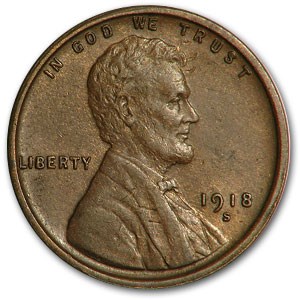 1918-S Lincoln Cent AU 1918-S Lincoln Cent AU
